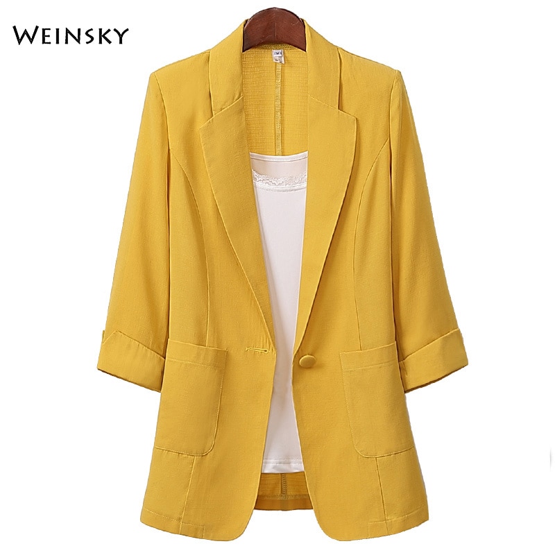 Costume d'été mince pour femmes, nouvelle Business, travail bureau, dames, Blazer décontracté à demi-manches