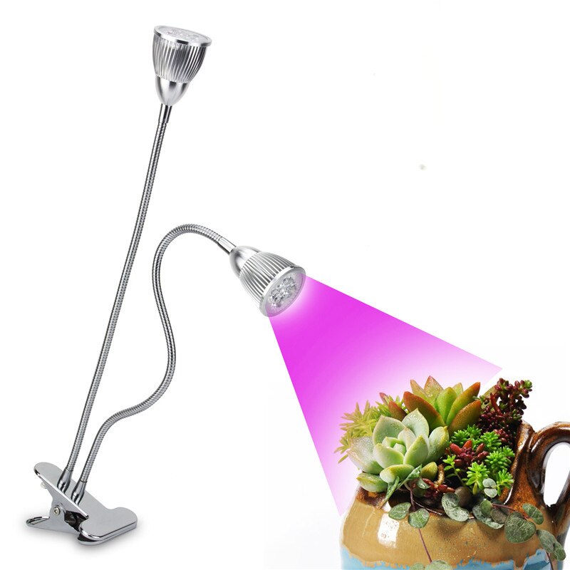 Dual 3 head led grow lamp 5w 10w 54w desk clip led plant grow light med 360 fleksible svanehals til indendørs hjemmekontor plante: 10w