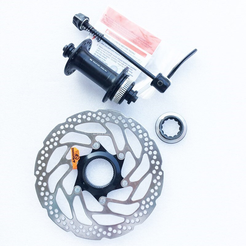 Shimano RM35 Disc Brake Hub RT30 160mm Rotor 8 9 10 Speed MTB bike Centerlock 32/36 Holes Quick Release Cassette Hubs for MT200: 32h Front with RT30