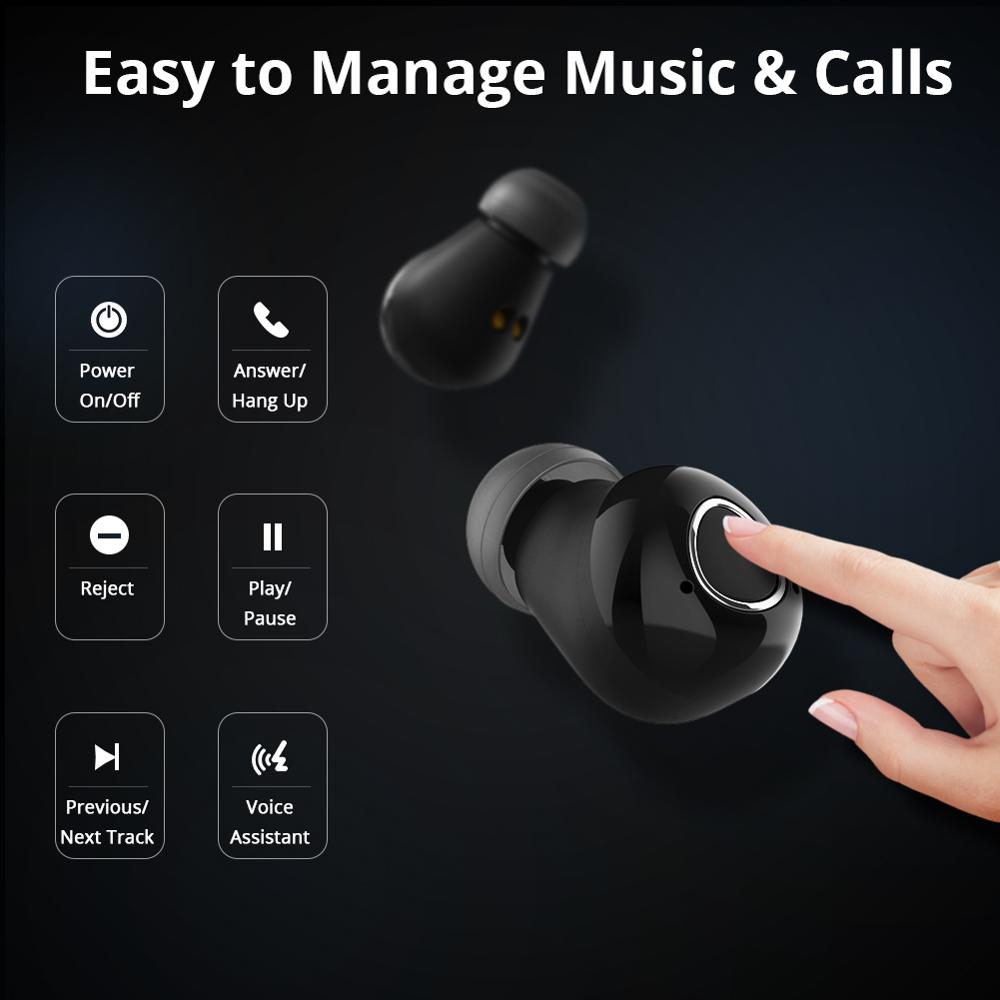 Langsdom T9 Waterproof Bluetooth Earphones for Phone Sport True Wireless Earbuds Stereo Headset with Mic ecouteur sans fil