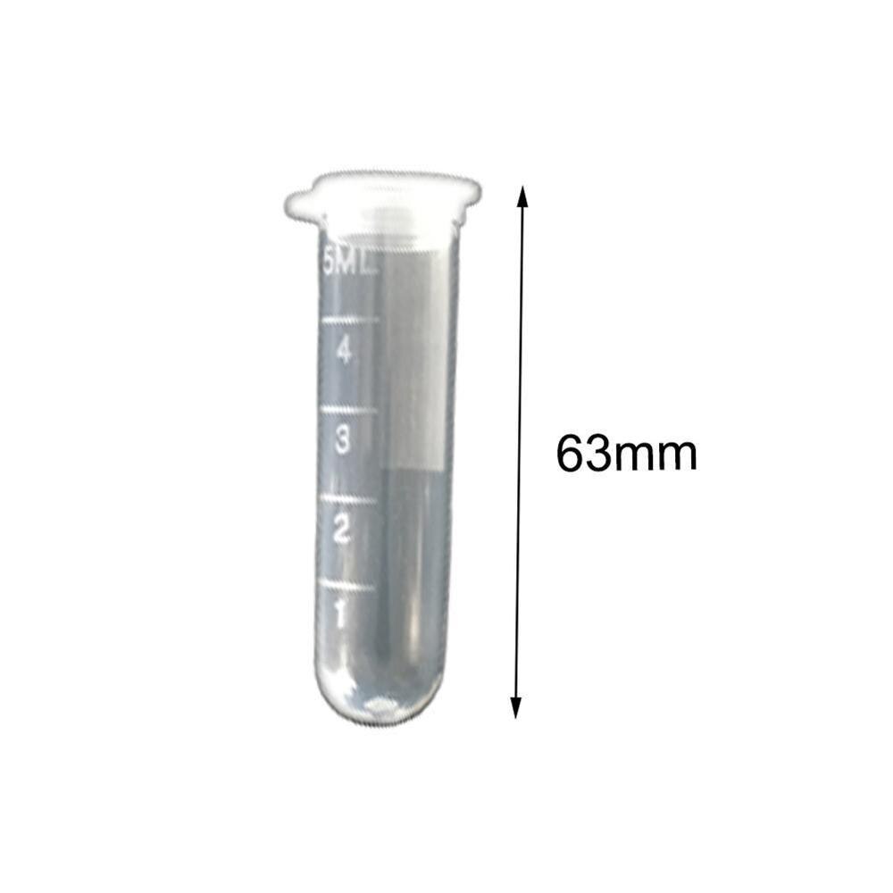 50pcs/set 5ml Plastic Sample Bottle Small Bottle Test Bottles Containers Tube Mini White Storage S3V0