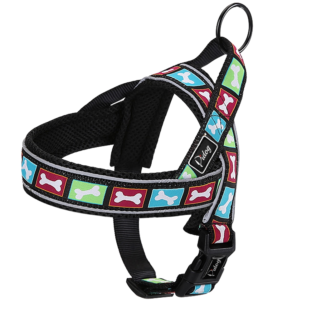 Reflective Dog Harness Adjustable Outdoor Training Dogs Harnesses with Handle Quick Fit For Medium Large Pets Cats Pitbull