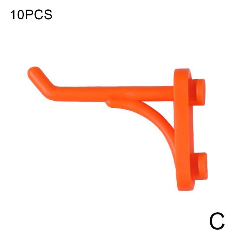 Herramientas de Hardware para colgar, cartel para colgar, Agujero colgante gancho con placa, piezas, caja de almacenamiento, Unidad de garaje, placa de agujero de plástico , 10 Uds.: C