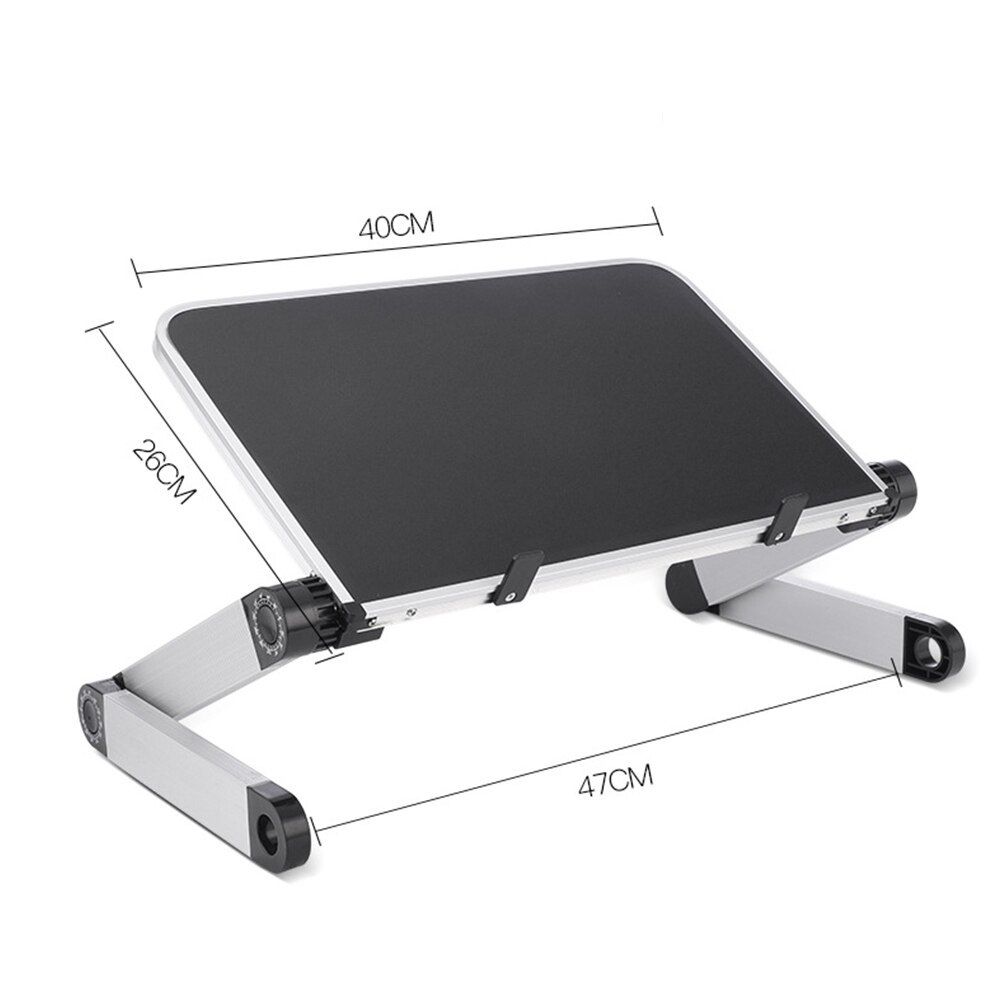 360 Graden Verstelbare Computer Tafel Verstelbare Ergonomische Laptop Stand Laptop Bureau Voor Bed Woonkamer Boek Stand Laptop Stand: B Black