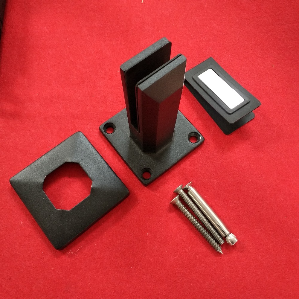 Stainless Steel Duplex 2205 Pool Fence Stair Railing Black Finish Glass Spigot Have In Stock