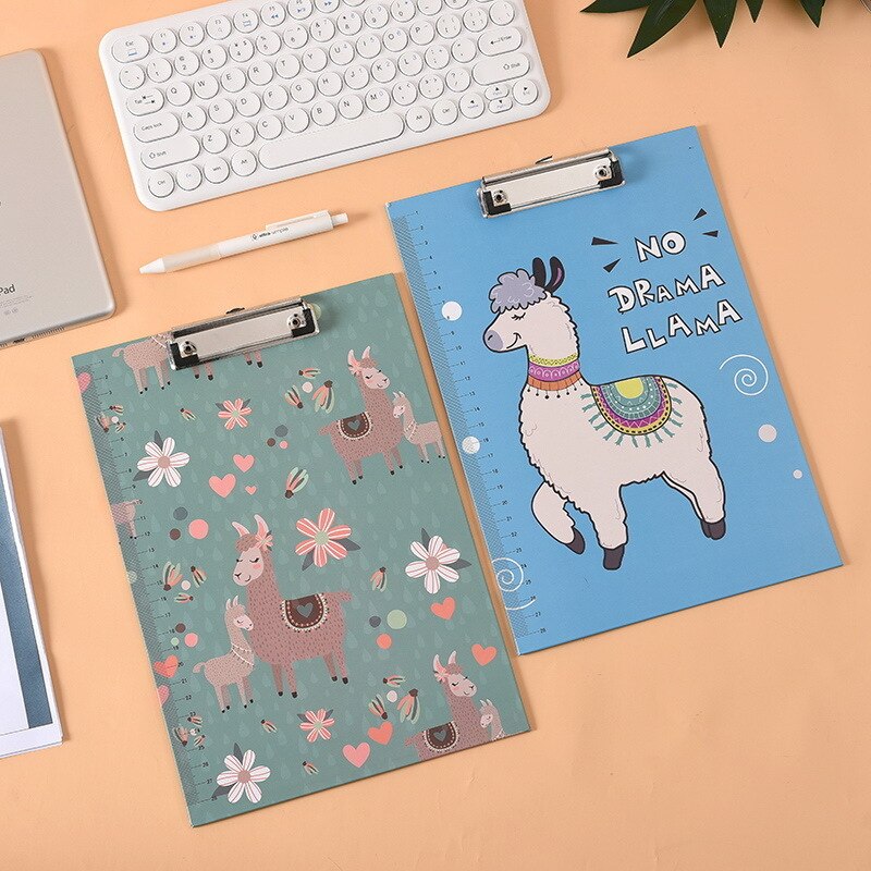 Cartoon Writing Pad Clip Board Clipboard A4 Paper Folder Filing Products Fresh Office Stationery Writing Office School Supplies