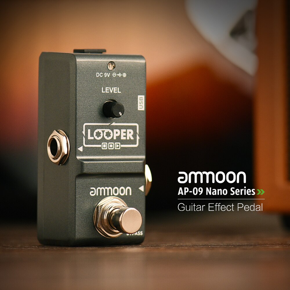 Ammoon AP-09 Looper Gitaar Pedaal True Bypass Gitaar Effect Pedaal Onbeperkt Overdubs 10 Minuten Opname Voor Gitaar Accessoires