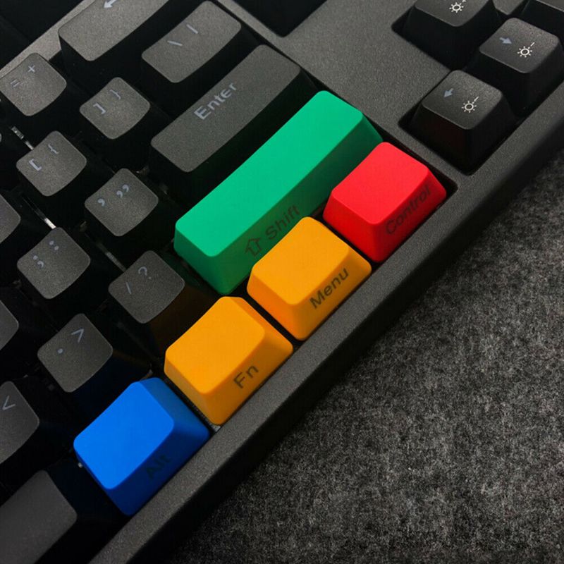 10pcs PBT Replacement Mechanical Keyboard Keycap RGBY Color OEM Profile Dyesub Keycaps ALT CTRL SHIFT ESC