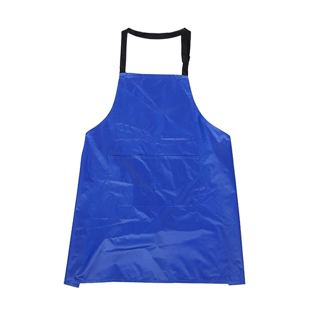 Schoonheidssalon Kappers Schort Waterdicht Werken Kleding Multi-Gebruik Voor Lagre Zakken Beschermende Huishouden Keuken Overgooier: Blue 65x60CM