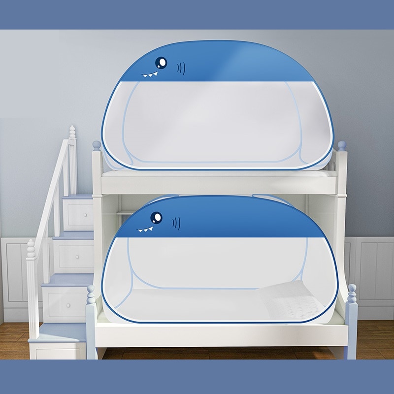 Gefaltet Moskito Netz Schüler Schlafsaal Etagen Bett Ohne Installation Jurte 0,9 m Einzelne Art-murmeln Bett Schlafzimmer Baby Zimmer Dekor