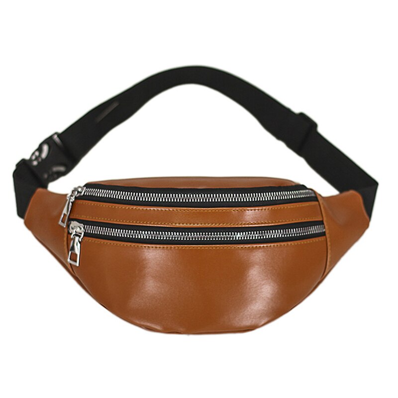 Femmes poitrine sac taille Packs pour unisexe femme PU cuir Fanny Packs nouvelle dames ceinture Bum sacs: brown