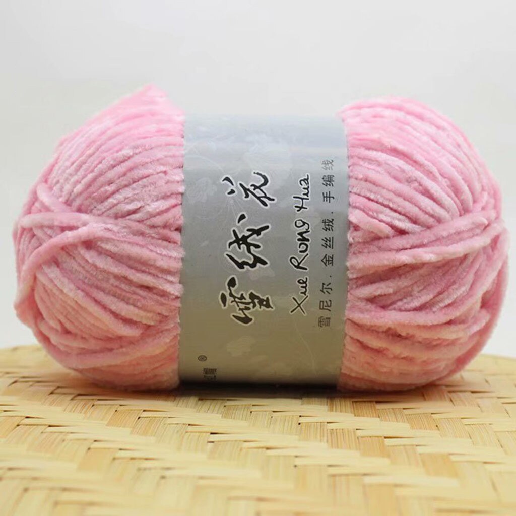 Goud Fluwelen Chenille Medium Dikke Wol Draad Diy Gehaakte Trui Sjaal Lijn Multicolor Draad Handwerk Diy Huishoudelijke Supply: C