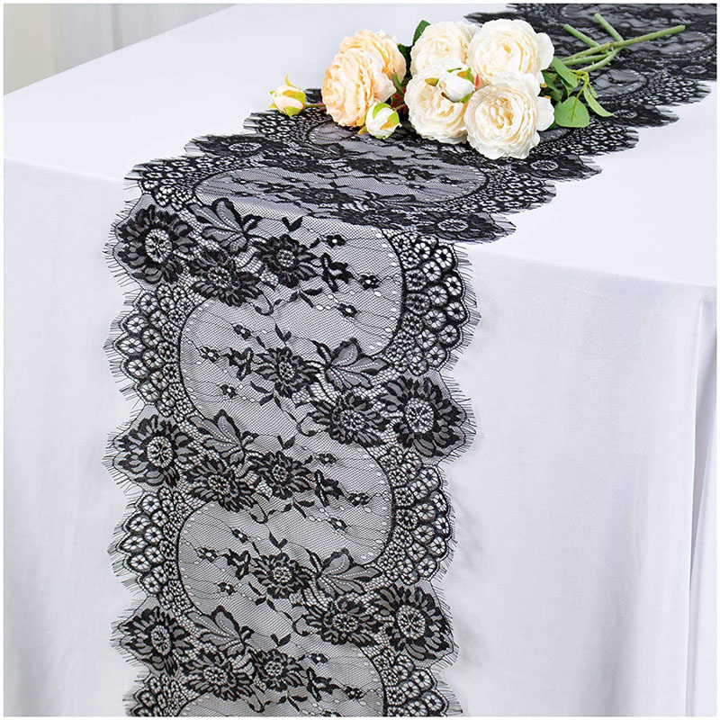 Chemin de Table en dentelle 36x300cm, décoration de mariage, thème blanc, chemin de Table, décoration d&#39;hôtel, Banquet, offre spéciale