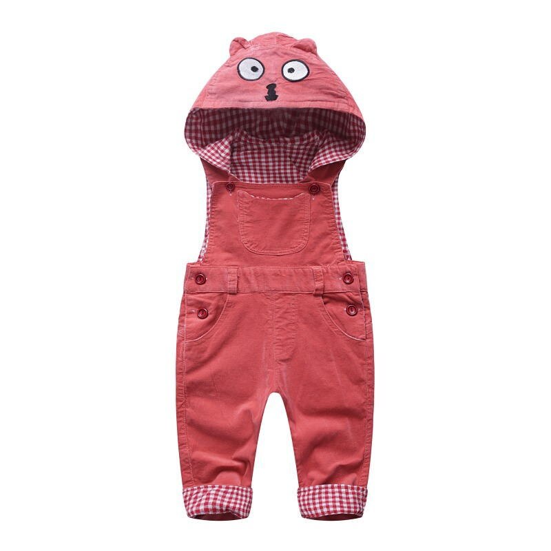 0-3t cartoon corduroy jumpsuits voor pasgeboren jongens, kinderbroeken met bretels, capuchonbroeken, overalls, rechte broeken, babyjongens herfstkleding: 3 / 6m