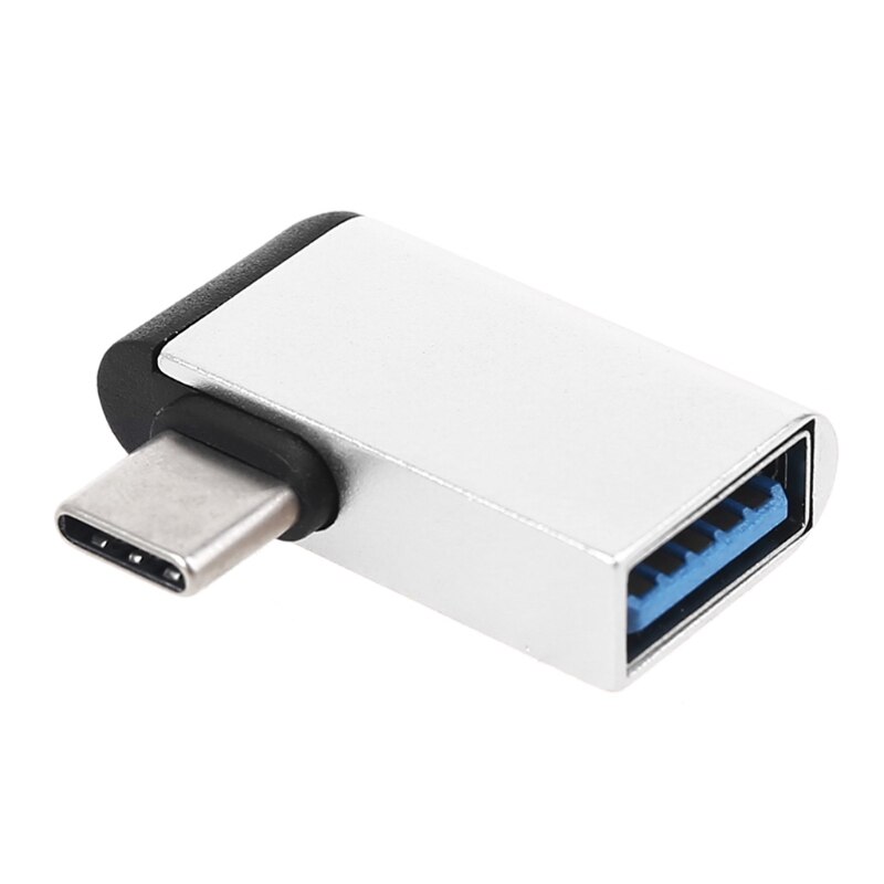 Metalen 90 Graden Usb C Naar Usb 3.0 Female Otg Adapter Voor Macbook Hua-Wei Tablet X7JC: S