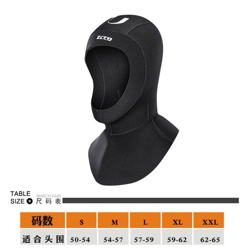 Gorro de buceo de 5MM y 3MM, equipo subacuático de neopreno, sombreros de buceo para Windsurf y piscina