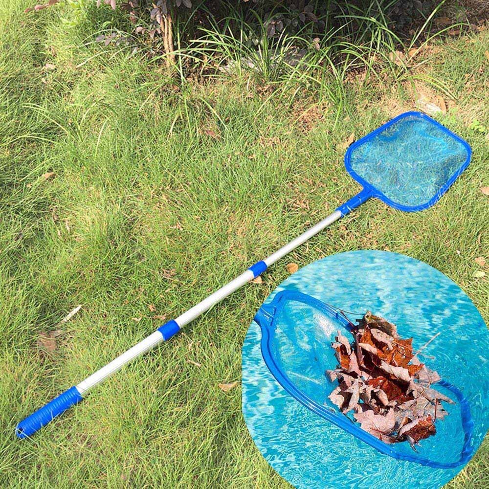 Swimming Pool Leaf Rake Mesh Skimmer Net with Adjustable Aluminum Telescopic Pole Swimming Pool Spa Cleaning Tool Set #30