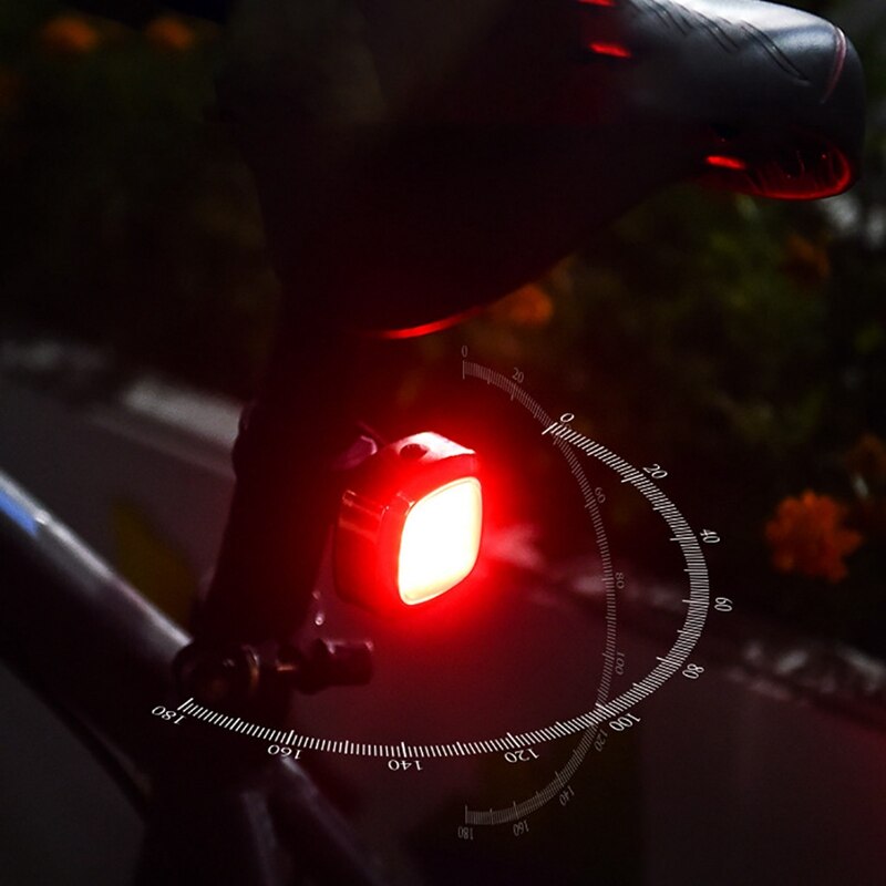 Cykel baglygte led cykel smart bremse induktionslys cykling advarselslampe usb genopladelig til mtb landevejscykel