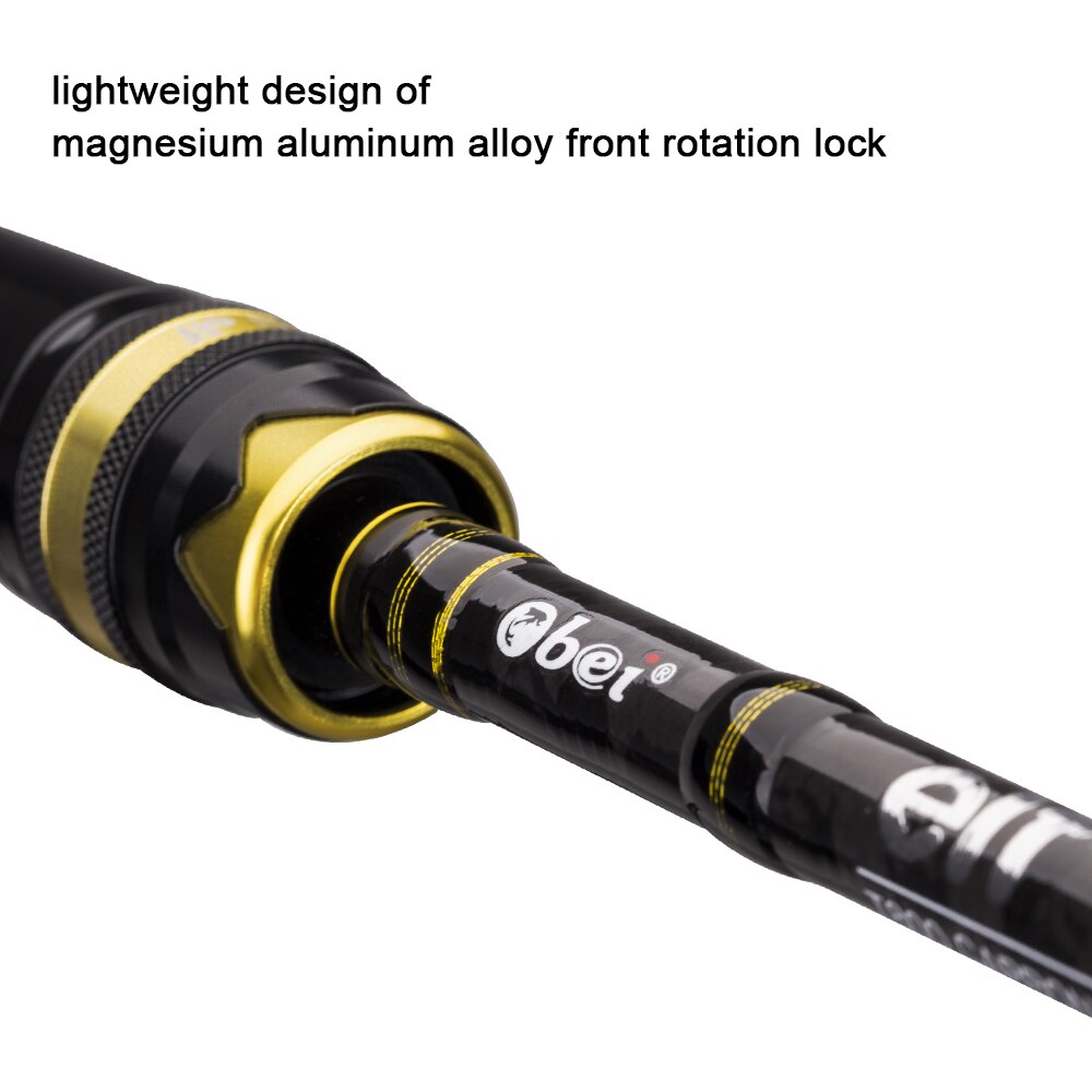 Obei wędka rzutowa 2.1 2.4m M/MH podróż ulica przynęta 2 wskazówki szybki pręt Vara De Pesca 13-39g wędka