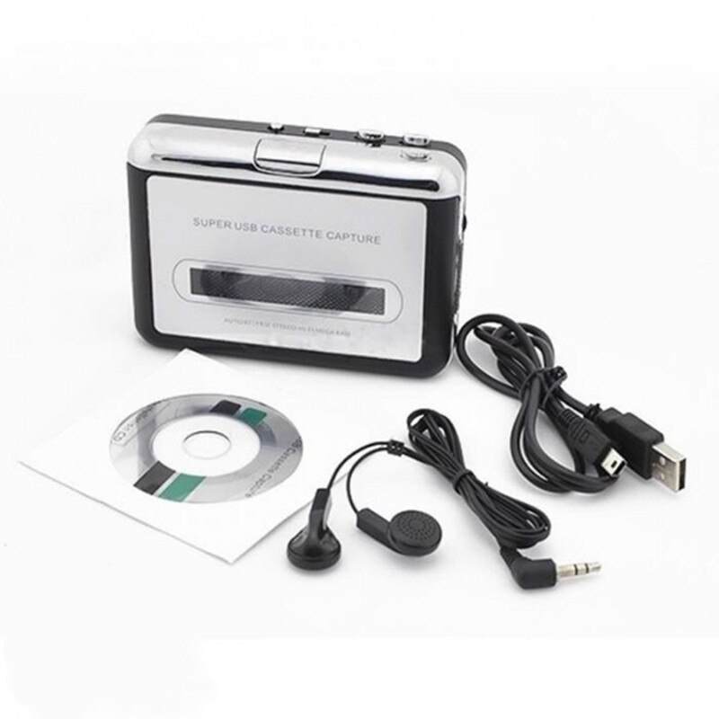 USB reproductor de Cassette cinta a MP3 convertidor adaptador de captura de reproductor de Audio cinta estéreo USB grabadora de Cassette y reproductor