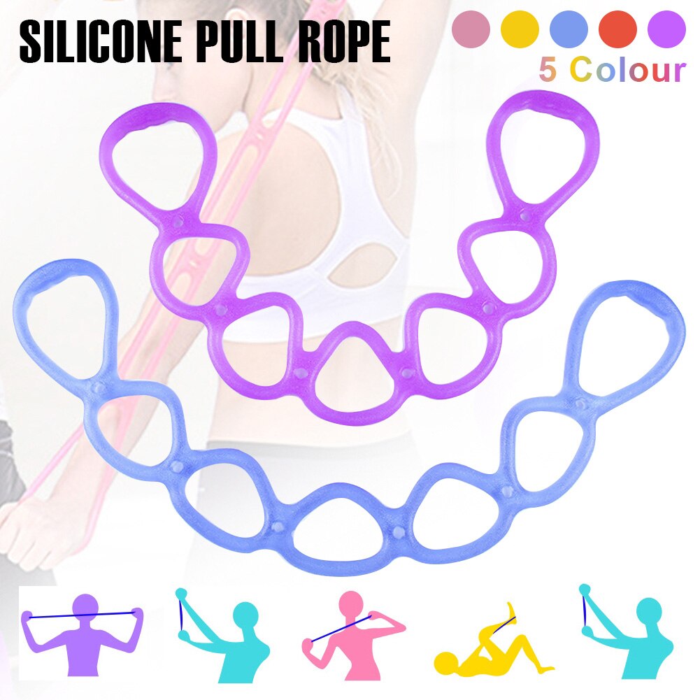 Silicone Resistance Band Arms Chest Training Loop Figure 8 Home Workout Equipment