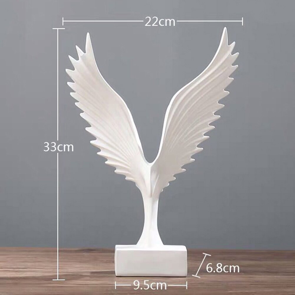 Hars Decoratieve Standbeelden Gesimuleerde Abstract Open Wing Bird Standbeeld Home Standbeelden Dier Sculptuur Muur Decoratie Home Decor