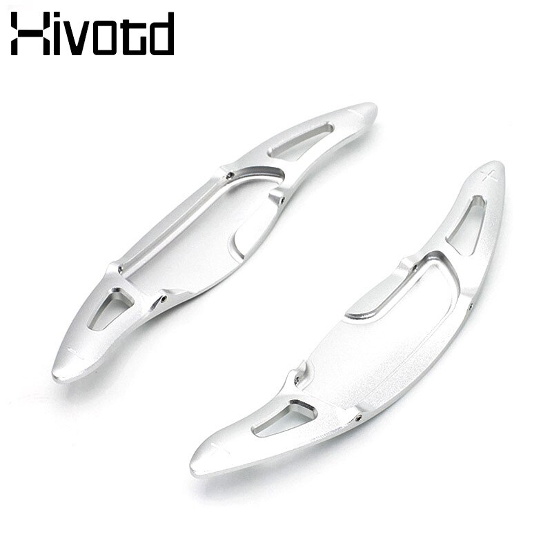 Hivotd For Haval F7 F7X Car Accessories Steering Wheel Shift Paddle Shifter Extension DSG extender Stickers: Silver