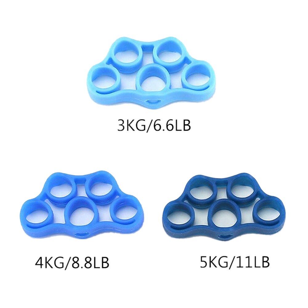 -3 in 1 Finger Stretcher Resistance Bands Hand Extensor Exerciser Finger Grip Strengthener Strength Trainer for Forearm Exerc