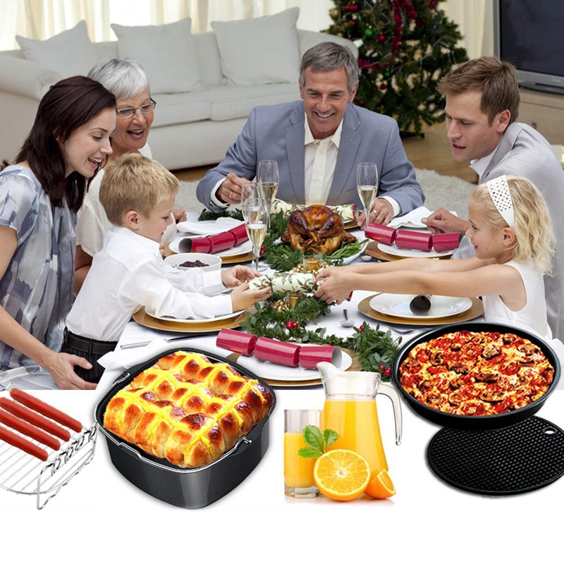 Air Friteuse Accessoires, Lucht Friteuse Accessoires En Lucht Friteuse Accessoires Fit Voor Alle 3.7QT-5.3QT-5.8QT, set Van 5-7 Inch