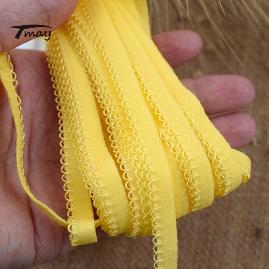 #1608 #1610 tofarvede elastikbånd blondebånd 8 yards/parti elastisk stretch blondekant sy blondeapplikationer tape bukser bh