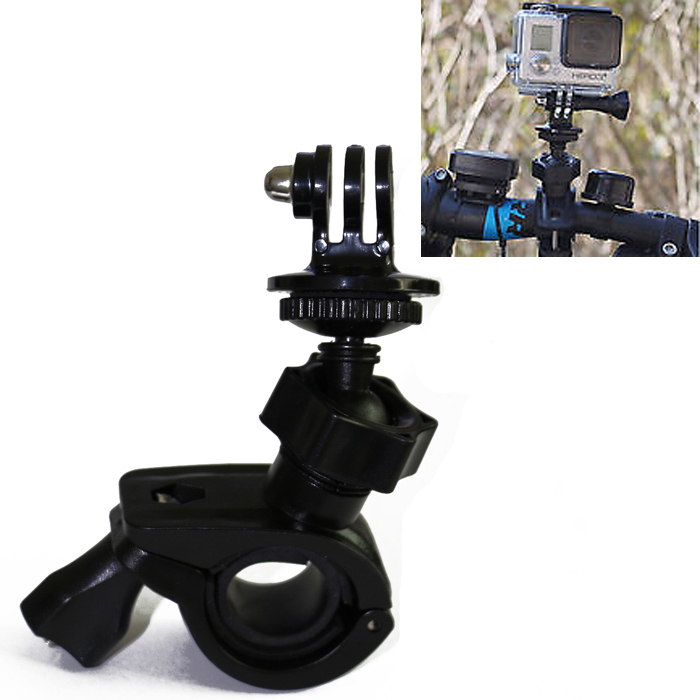 Rotatable Bike Bicycle Handlebar Mount Holder Adapter Motorbike Clip Support Bracket for Gopro Hero 5 4 3+ 3 SJCAM Xiaomi Yi