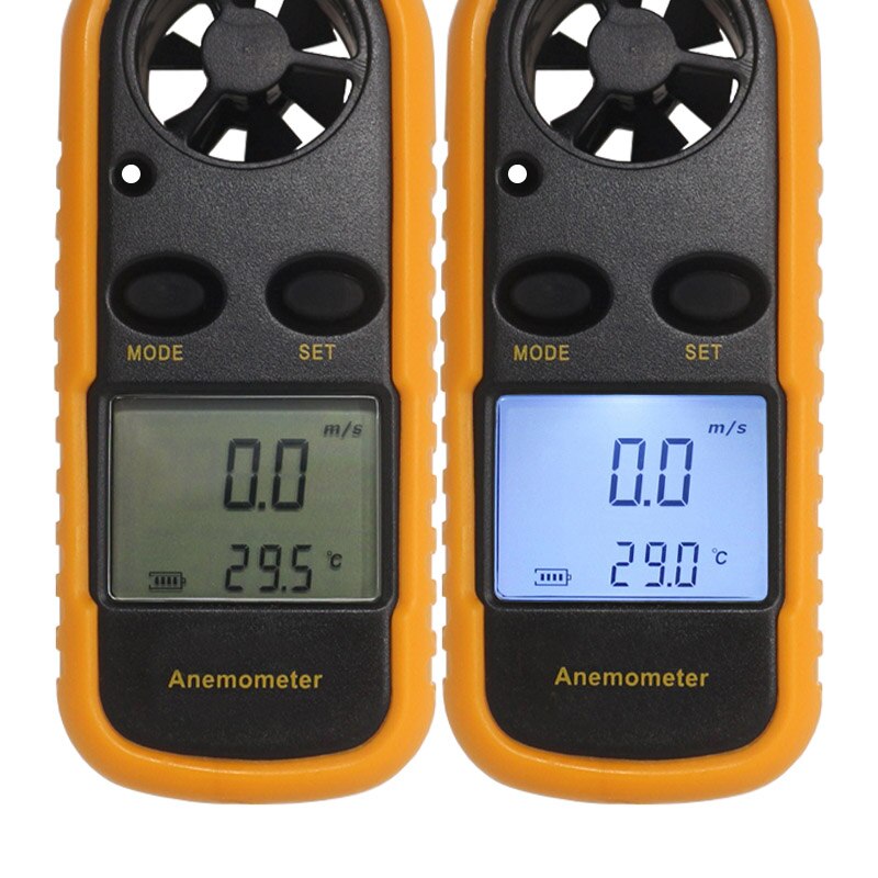 GM816 Mini Digitale Anemometer Windsnelheid 0 ~ 30 M/s Temperatuur Meter 10 ~ 45C Met Lcd Backlight Display