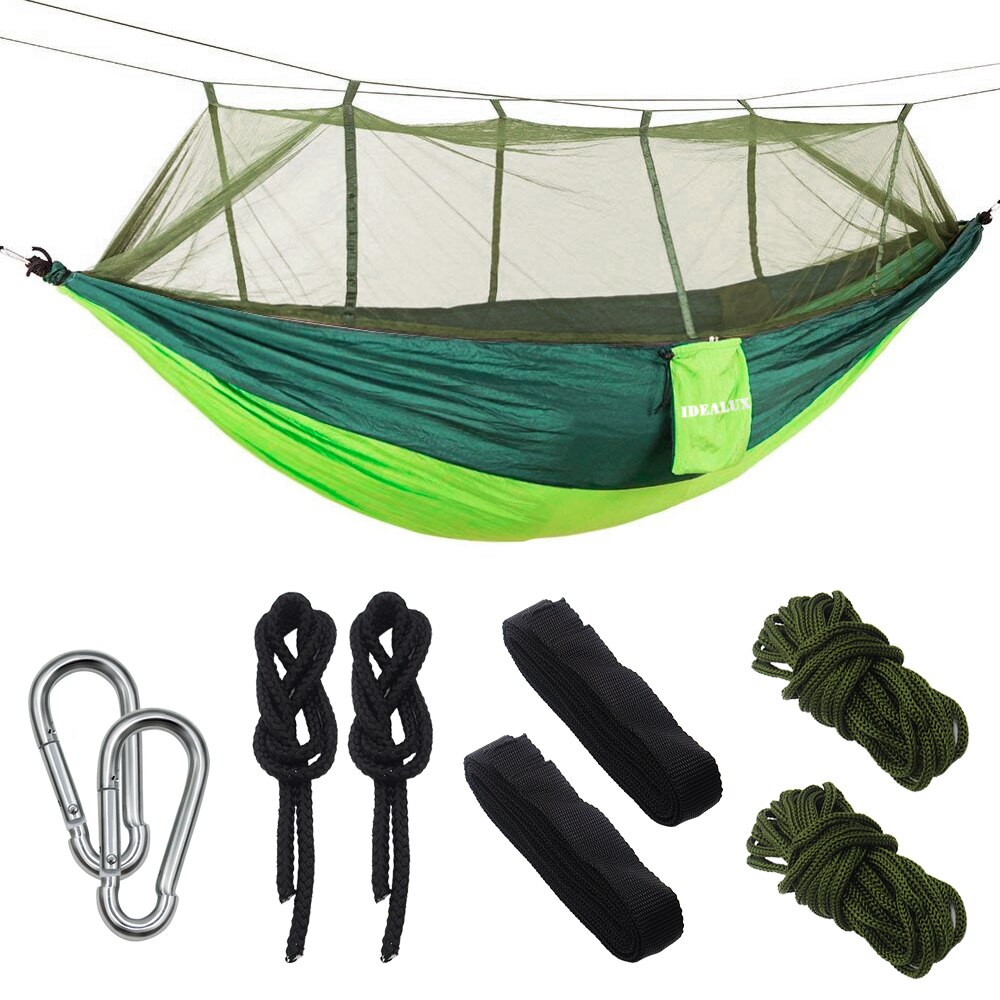 1-2 persoon Outdoor Camping Hangmat Klamboe Hangmat Draagbare Meubels Ultralight Camping Hangmat Opknoping Slapen Bed Swing