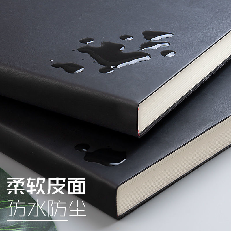 A4 Notebook Ultra-thick Thickened Notepad Business Soft Leather Work Meeting Record Book Office Diary Sketchbook Students Cute