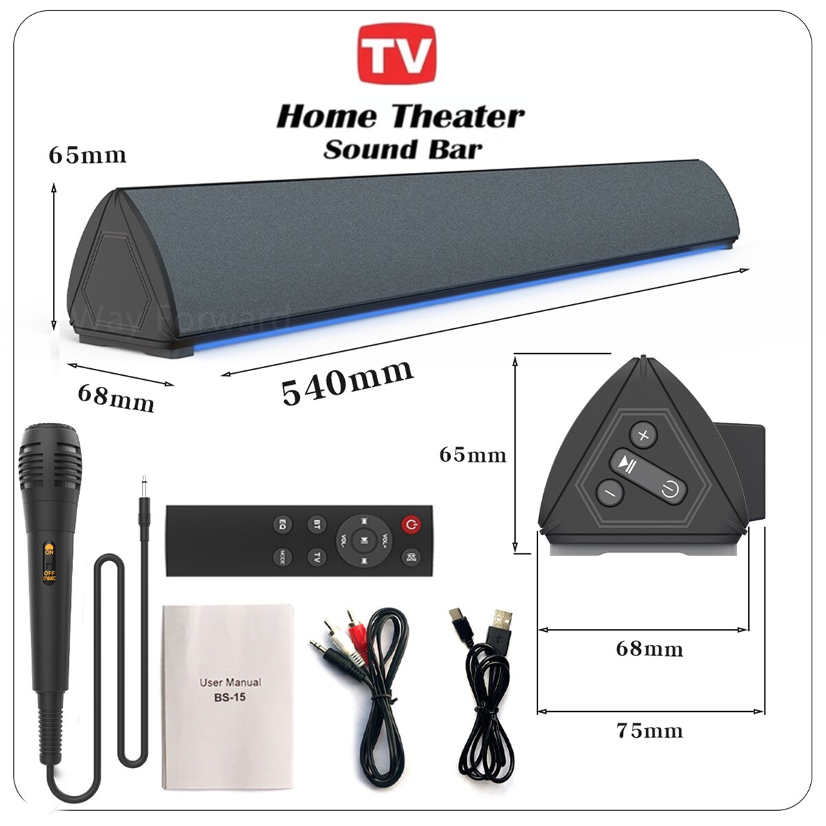 Home Theater Sound System Bluetooth Speaker Computer Speakers Voor Tv Soundbar Met Karaoke Subwoofer Radio Music Center Kolom