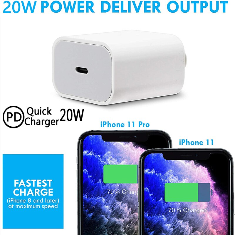 20W Pd Charger Voor Iphone 12 11 Pro 8 X Xr Xs Max Snel Opladen Voor Samsung S10 S9 s8 Xiaomi Quick Charger Adapter USB-C Charger