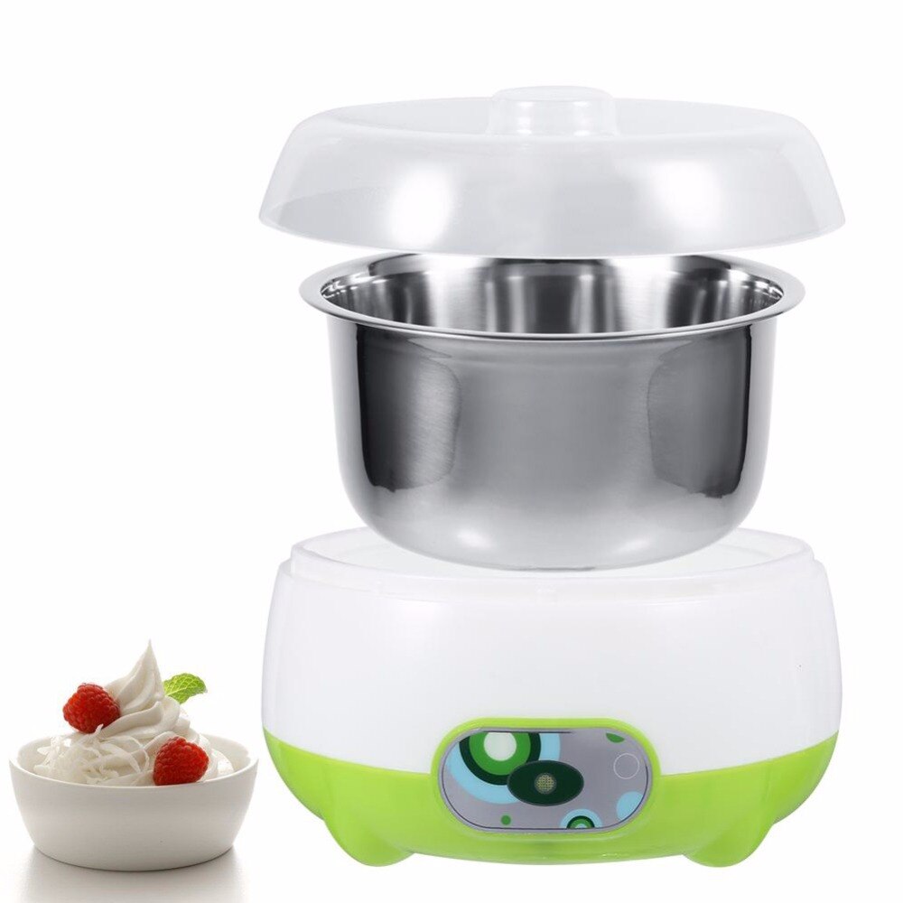1L Electric Yogurt Maker Multifunction Automatic Plastic Cover Stainless Steel Liner Yogurt Maker Mini Automatic Yogurt Machine