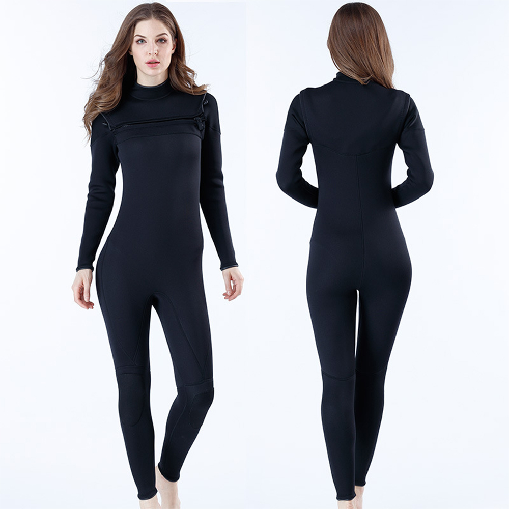 2022 Front Zipper Scuba Diving Wetsuit 3mm Neoprene Swimming Diving Suit Surf Triathlon Spearfishing Wet Suit Full Bodysuit: 3MM WOMEN / S