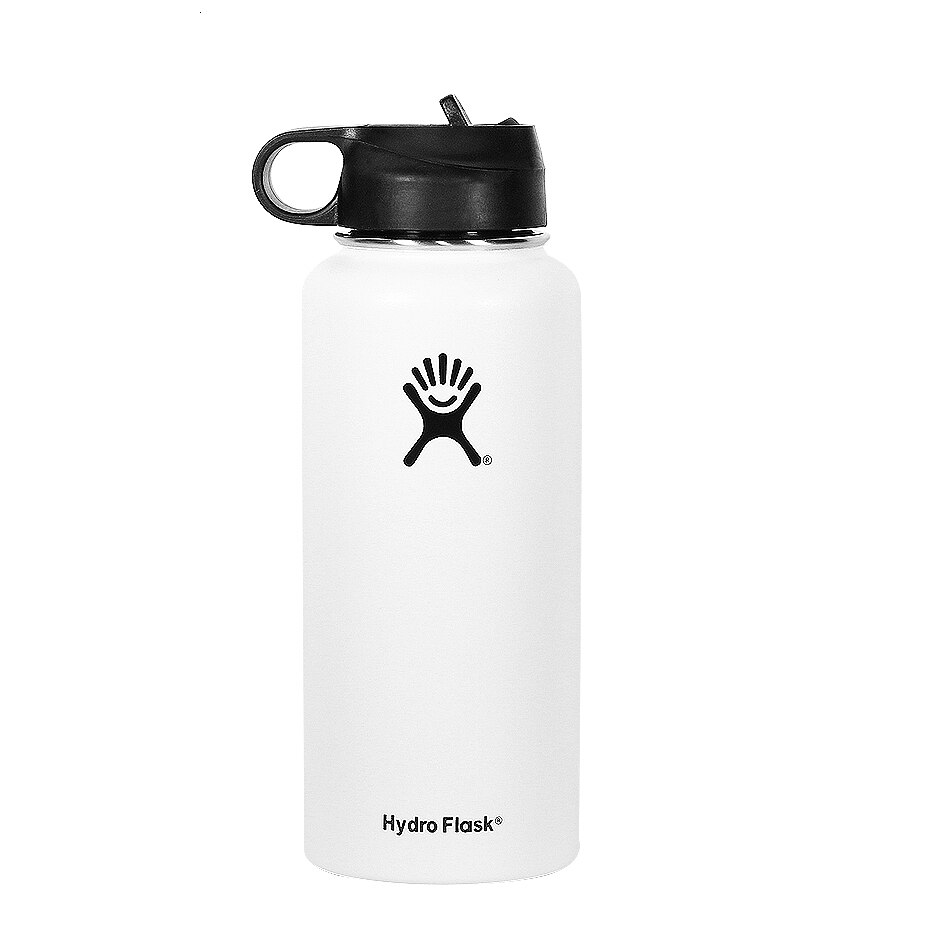 Sports Bottle Hydro Flask 32oz Tumbler Flask Vacuum Insulated Flask Stainless Steel Water Bottle Wide Mouth Outdoor: Blue