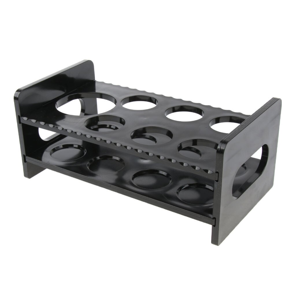 Soporte de acrílico negro de 7 agujeros para vasos, bandeja para servir vasos de Whisky, Vodka, ron, Tequila, juego organizador de cóctel