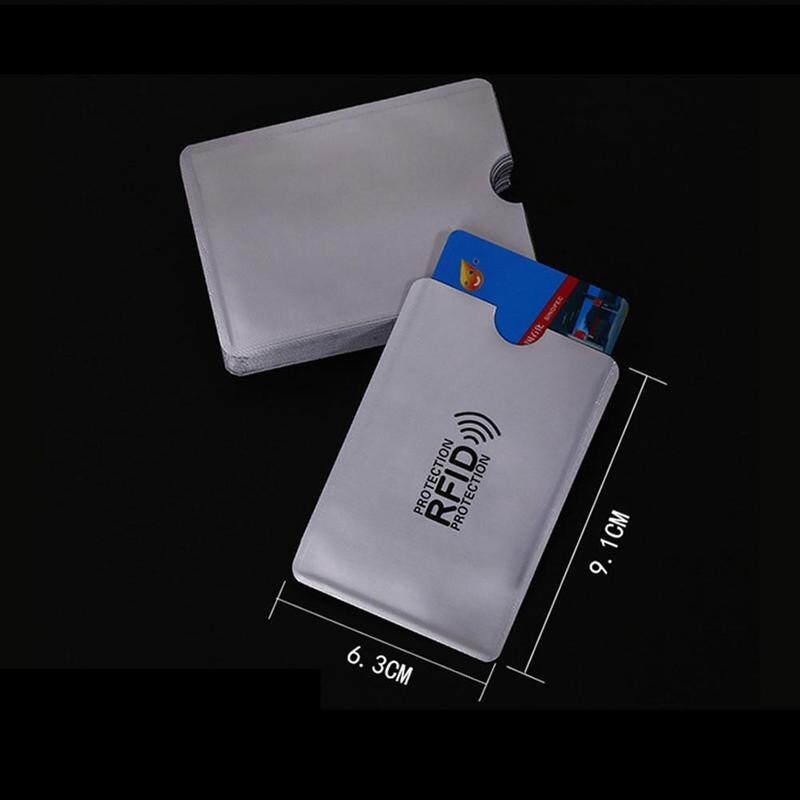10 Pcs Rfid Card Sleeve Anti Degaussing Bank Card Holder Nfc Anti Theft Brush Identification Card Anti Magnetic Card Sleeve