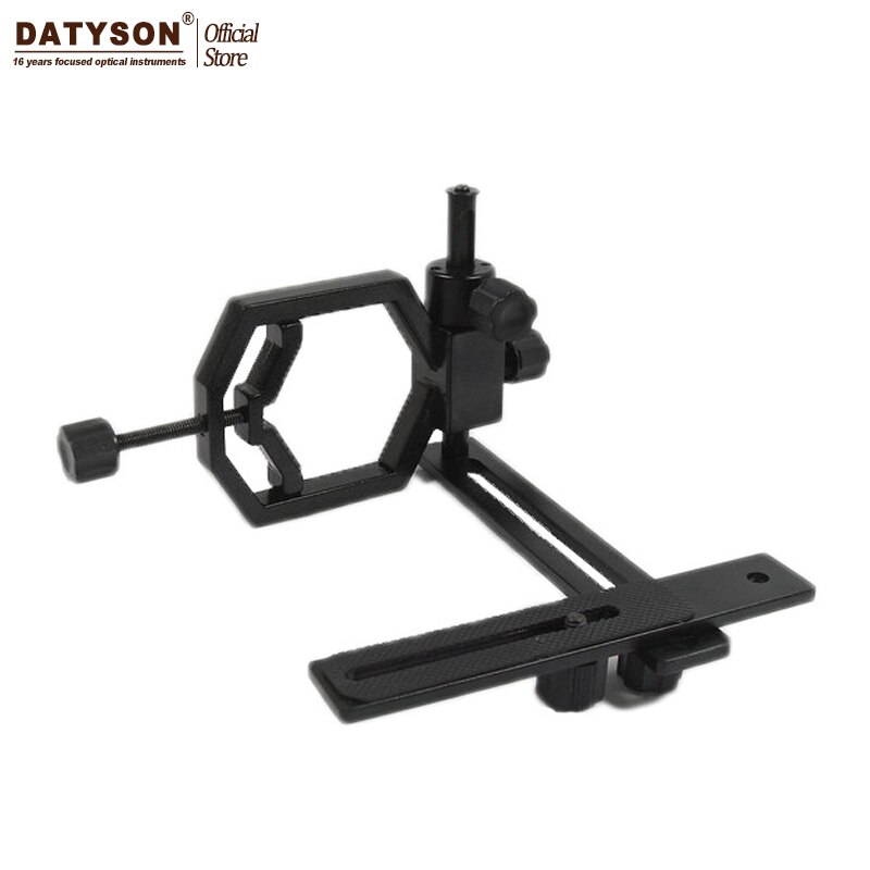 Datyson fuldt metal kameraadapter smartphone adapter teleskop adapter til kikkert monokulær med 2 stk telefonbeslag: 5 p 0010