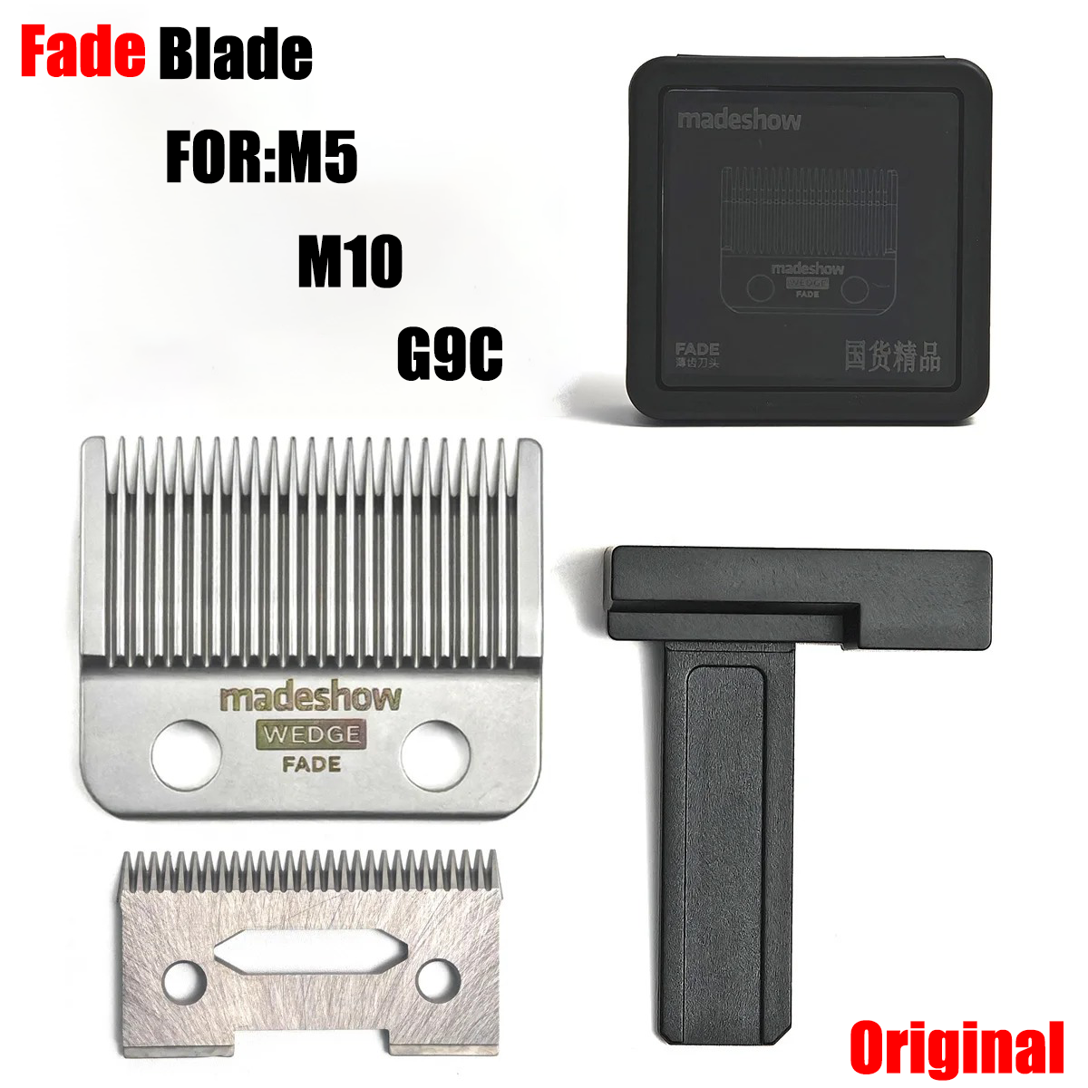 Tondeuse à cheveux professionnelle Madeshow M5 M7 M10 JRL 2020C 2020T LENCE FF1T FF1C P600 P700 P800 P620 filet de maille de couteau à lame d'origine: vert clair