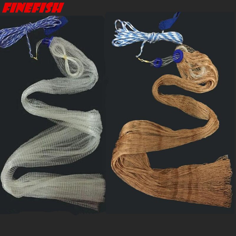 Finefish Cast Net 1.2-3.6M Without Sinker Fishing Net Outdoor Sport Hand Throw Network Small Mesh USA Style Gillnet Tool