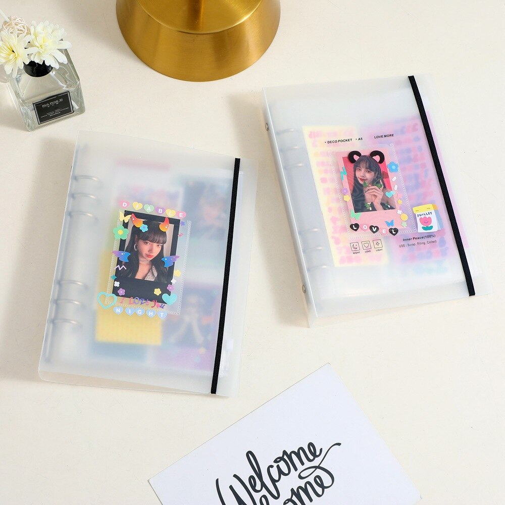 A5 pärmar förvaring samla bok korea idol foto arrangör dagbok dagbok agenda planerare omslag skolpapper