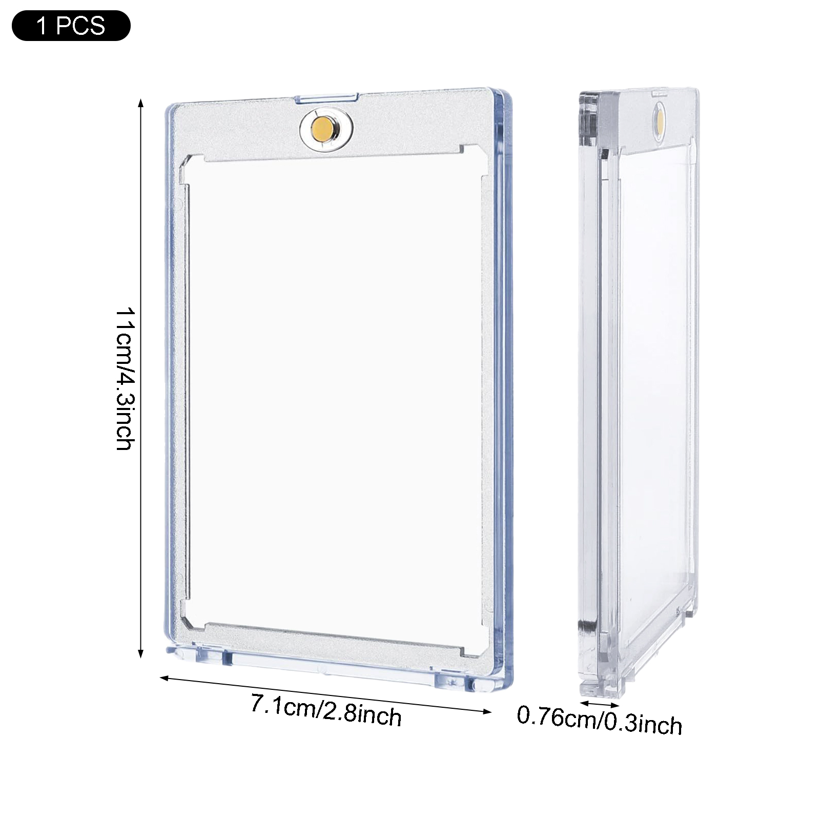 1/6Pcs Magnetic Card Holder Clear Acrylic Photo Protectors Display Case Idol/Sports Star Photo Cards Organizer Year: plum