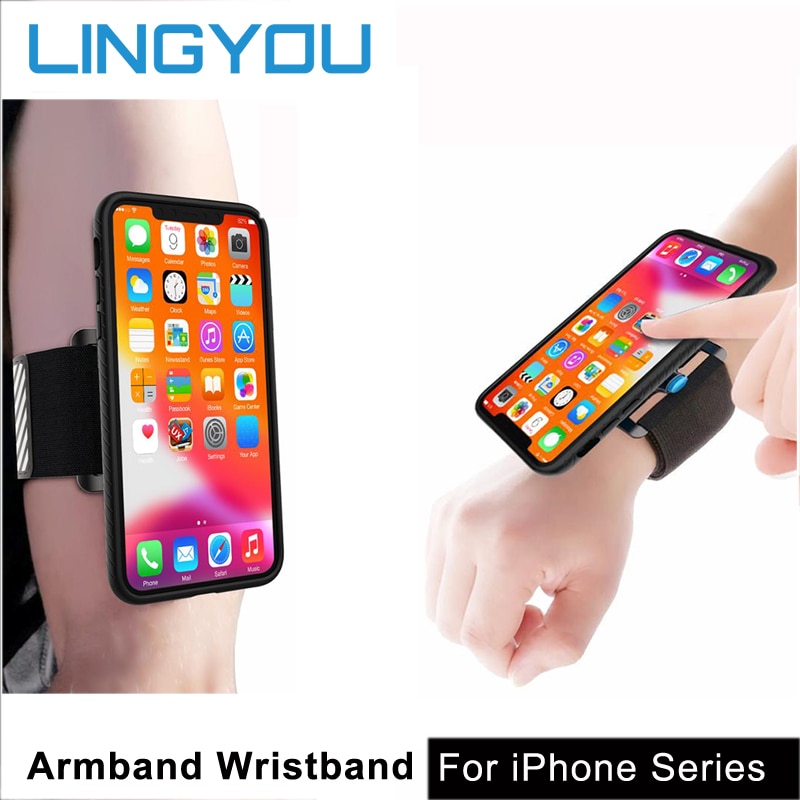 LINGYOU Sport Corsa Della Cassa del Bracciale Del Telefono Wristband Supporto e per il Caso di iPhone 11 Pro Max SE 2 2020 6 S 7 8 più di X XS MAX XR