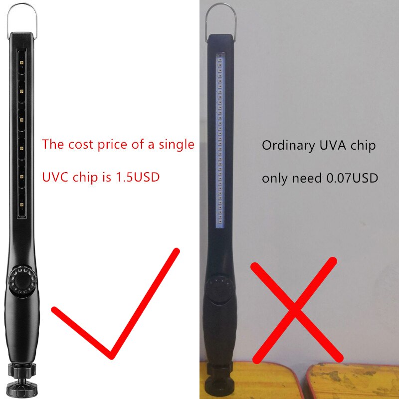 100% sterilisator UV Lampe Wiederaufladbare Hause Tragbare Uv Desinfektion Bakterizide Lampe UVC Keimtötende Licht Sterilisator