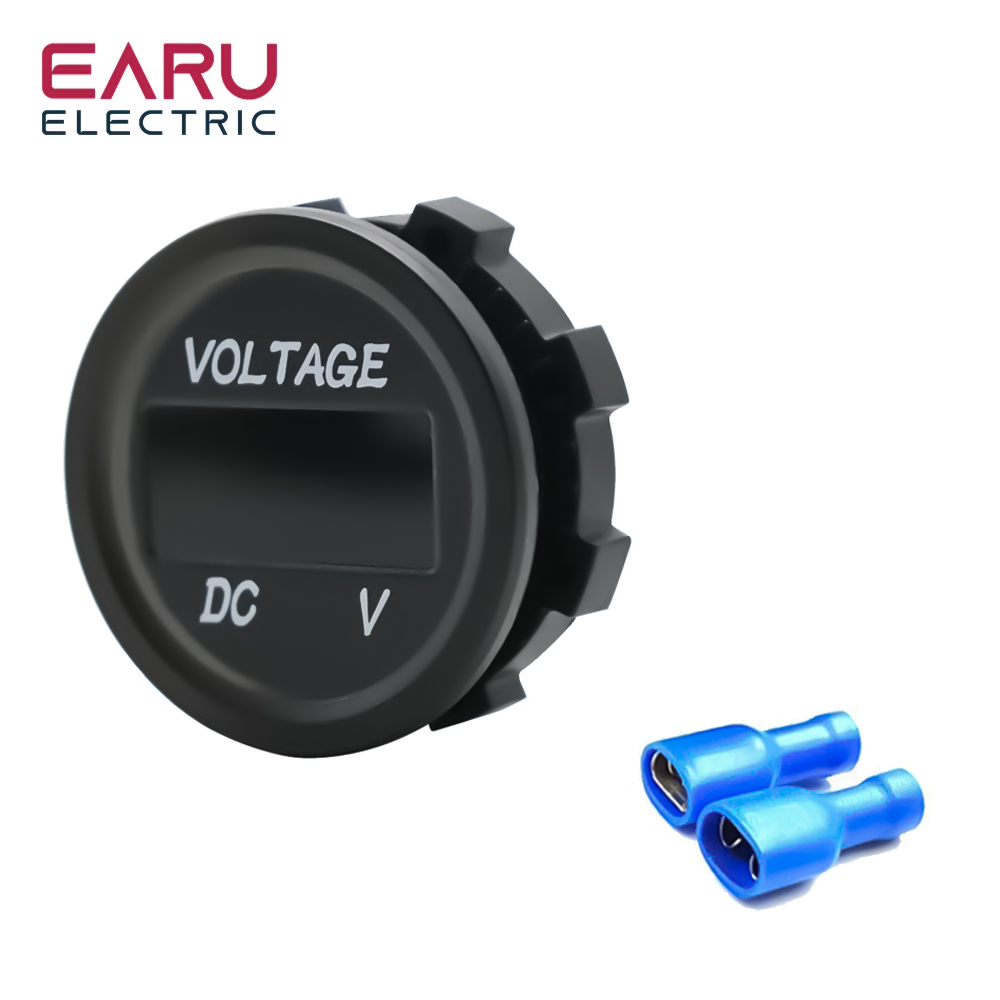 DC 5V-48V LED Mini Runde Wasserdichte Motorboot Motorrad Tafel Digital Voltmeter Tester Monitor Anzeige Voltmeter