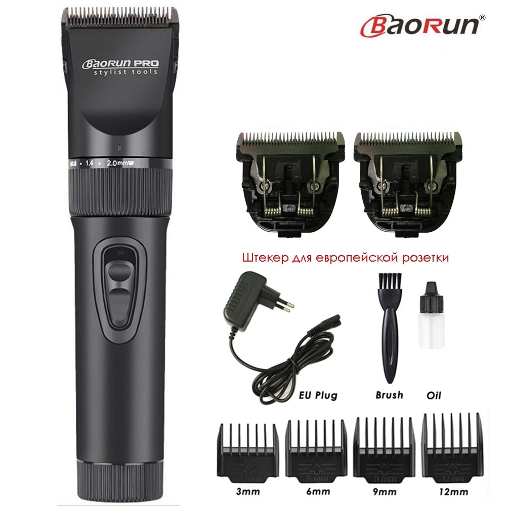 BaoRun Hair Clipper 2000mAh Lithium Battery Hair Trimmer Beard Shaving for Men Electric Cutter Hair Cutting Machine